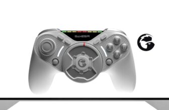 This recreation controller has a power suggestions steering wheel lodged within the center